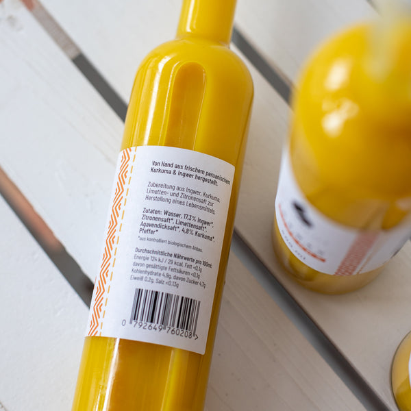Organic ginger concentrate with turmeric