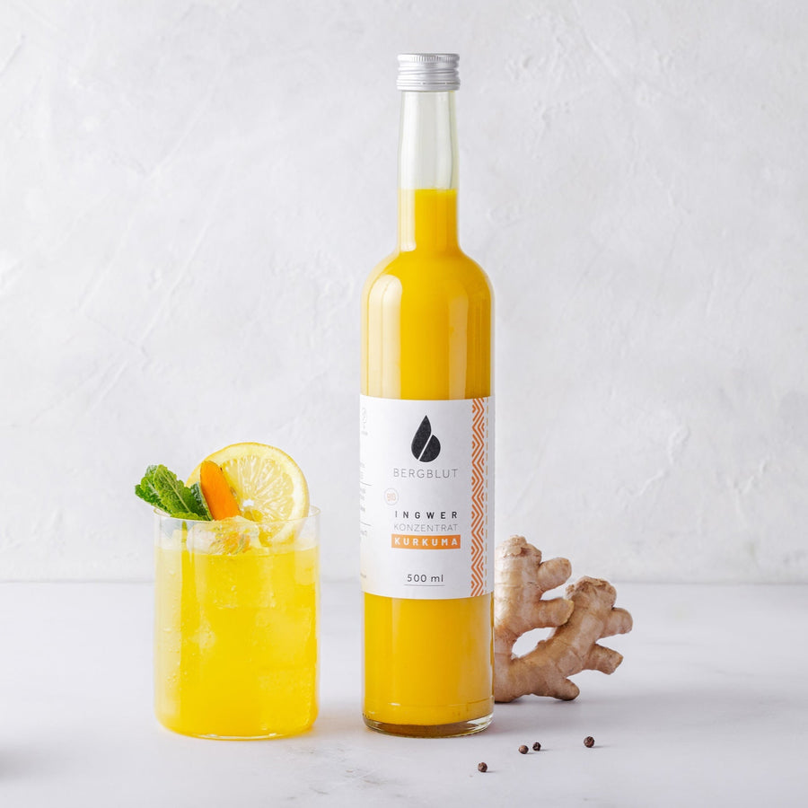 Organic ginger concentrate with turmeric