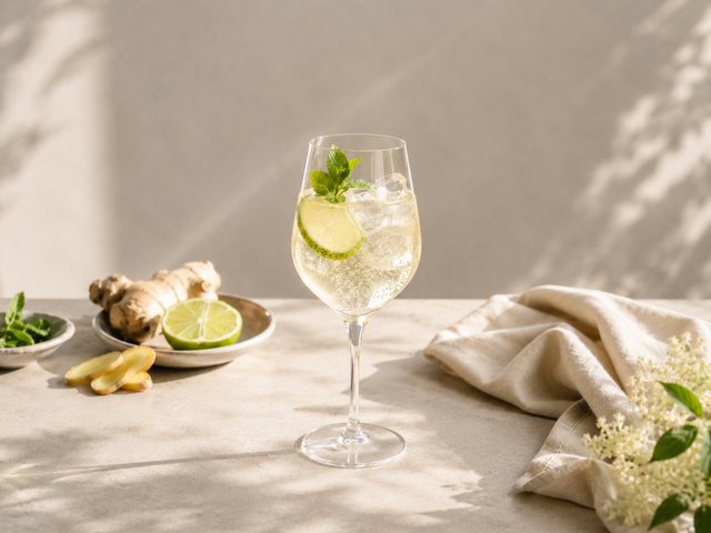 Ginger Hugo — Rezept mit organic ginger concentrate classic