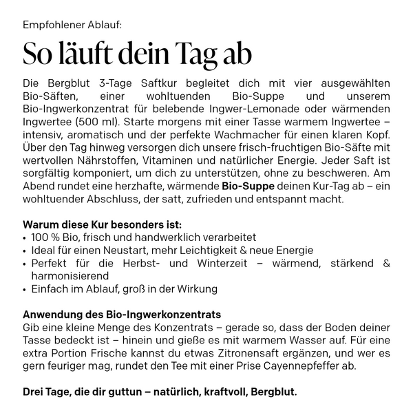 Bio Saftkur Balance 3 Tage